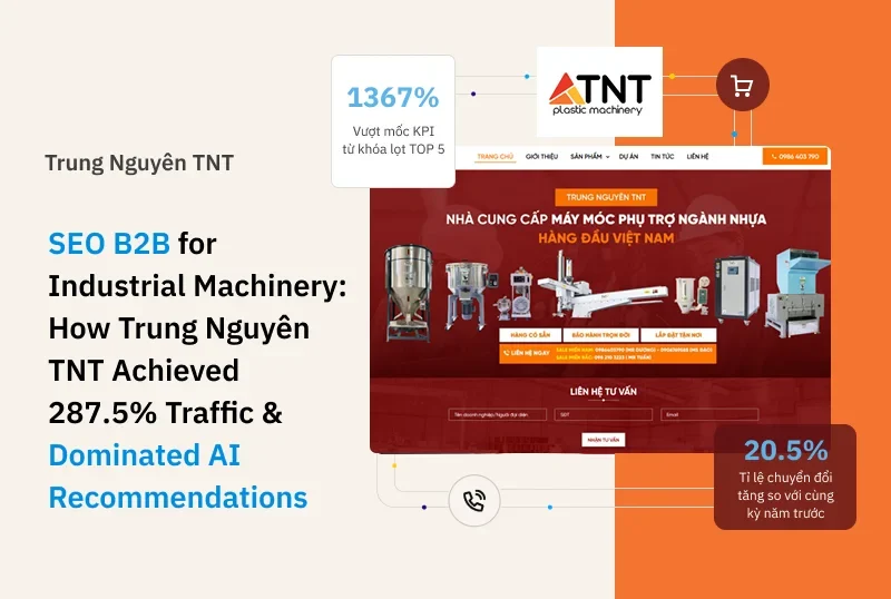 Trung Nguyên TNT case cover: 287.5% traffic growth